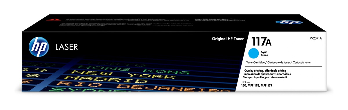 Toner Original HP Cyan, nr.117A, pentru Color LaserJet 150|MFP 178|179, 700, (timbru verde 1.2 lei) , "W2071A"