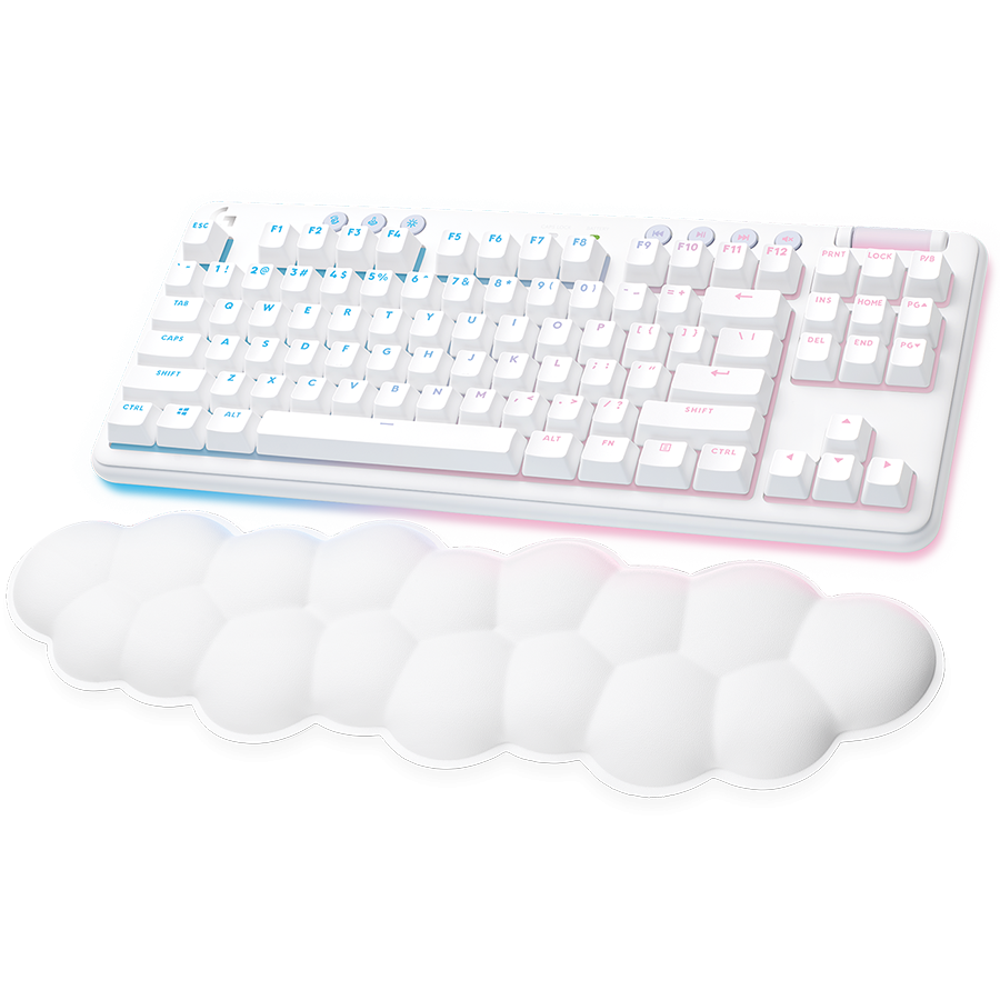 LOGITECH G715 Wireless Mechanical Gaming Keyboard - OFF WHITE - US INTL - TACTILE, "920-010465" (timbru verde 0.8 lei)