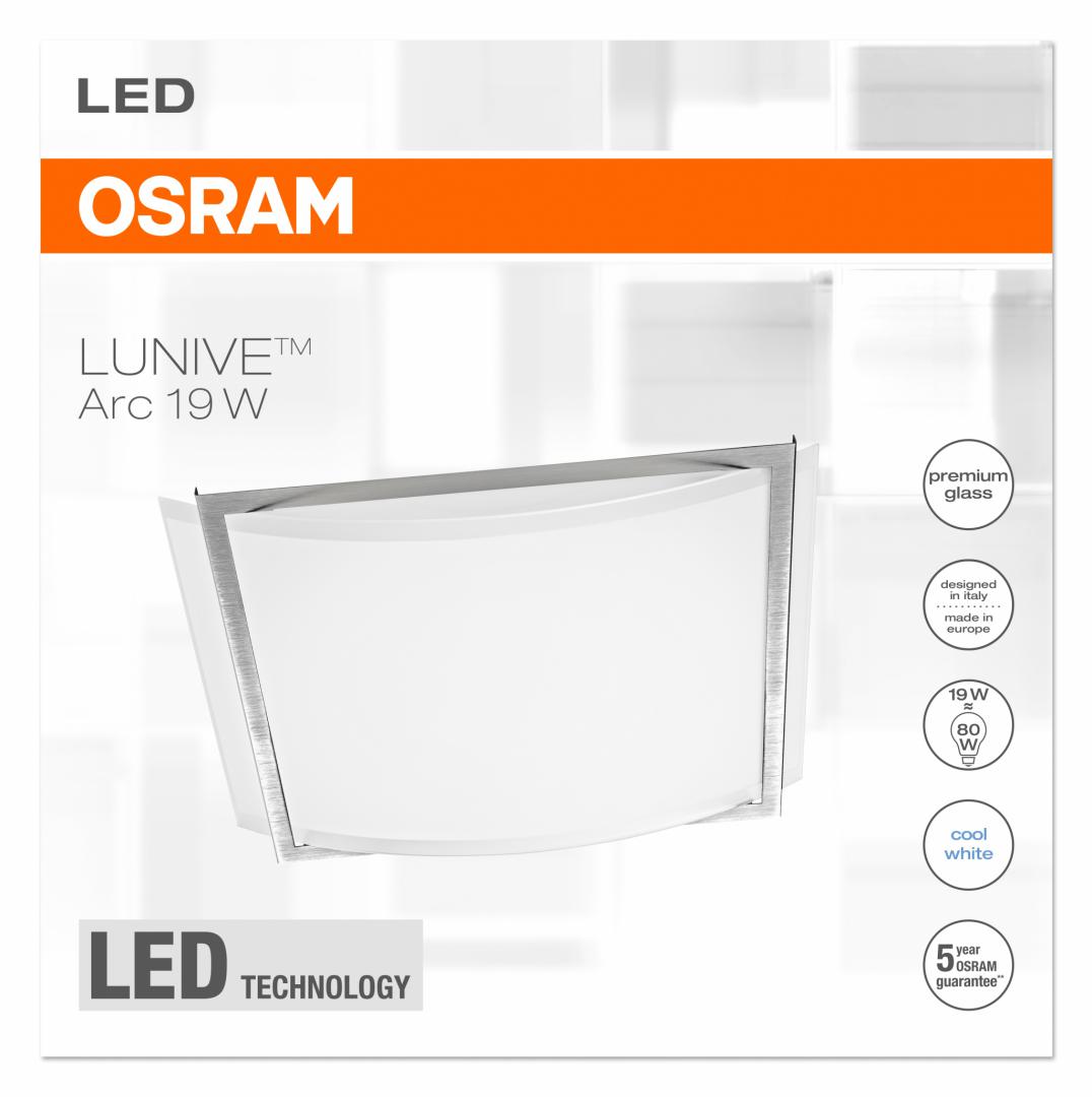 PANOU LED OSRAM, LED, soclu integrat, putere 19 W, tip lumina alb, 1.200 lumeni, alimentare 220 - 230 V, "000004052899374638" (timbru verde 0.8 lei)