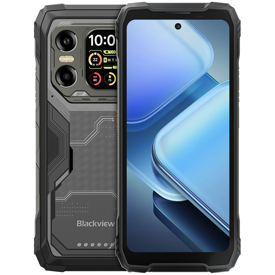 Blackview XPLORE 1X Rugged Phone 5G 6.78 inch FHD 2460x1080 120Hz + 2.01 inch 296x240 12/256Gb MT 7050 Octa-Core 2.4GHz 50MP Front 108+20MP NFC 10000mAh "BVXPLORE1X_BK_EU" (timbru verde 0.45 lei)