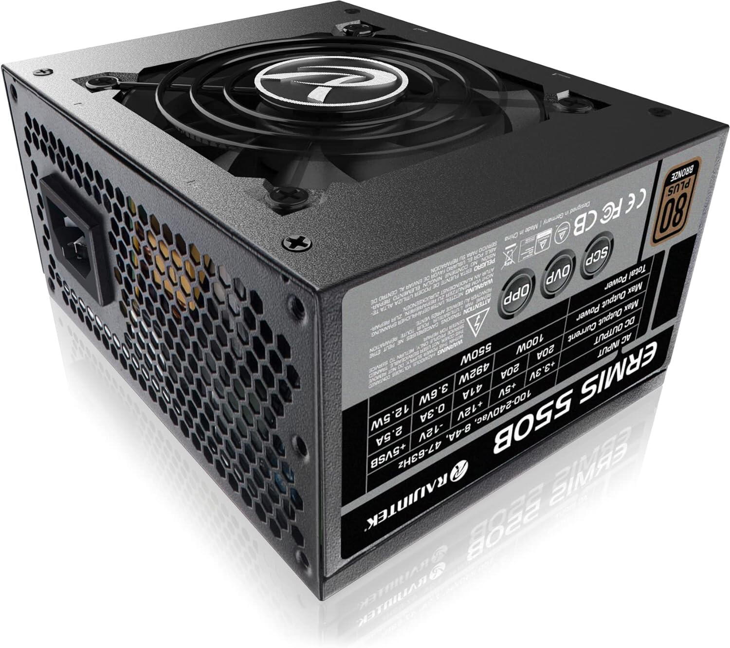 Sursa RAIJINTEK ERMIS 550B, SFX, 80 PLUS Bronze, 550W "0R30B00002" (timbru verde 2 lei)