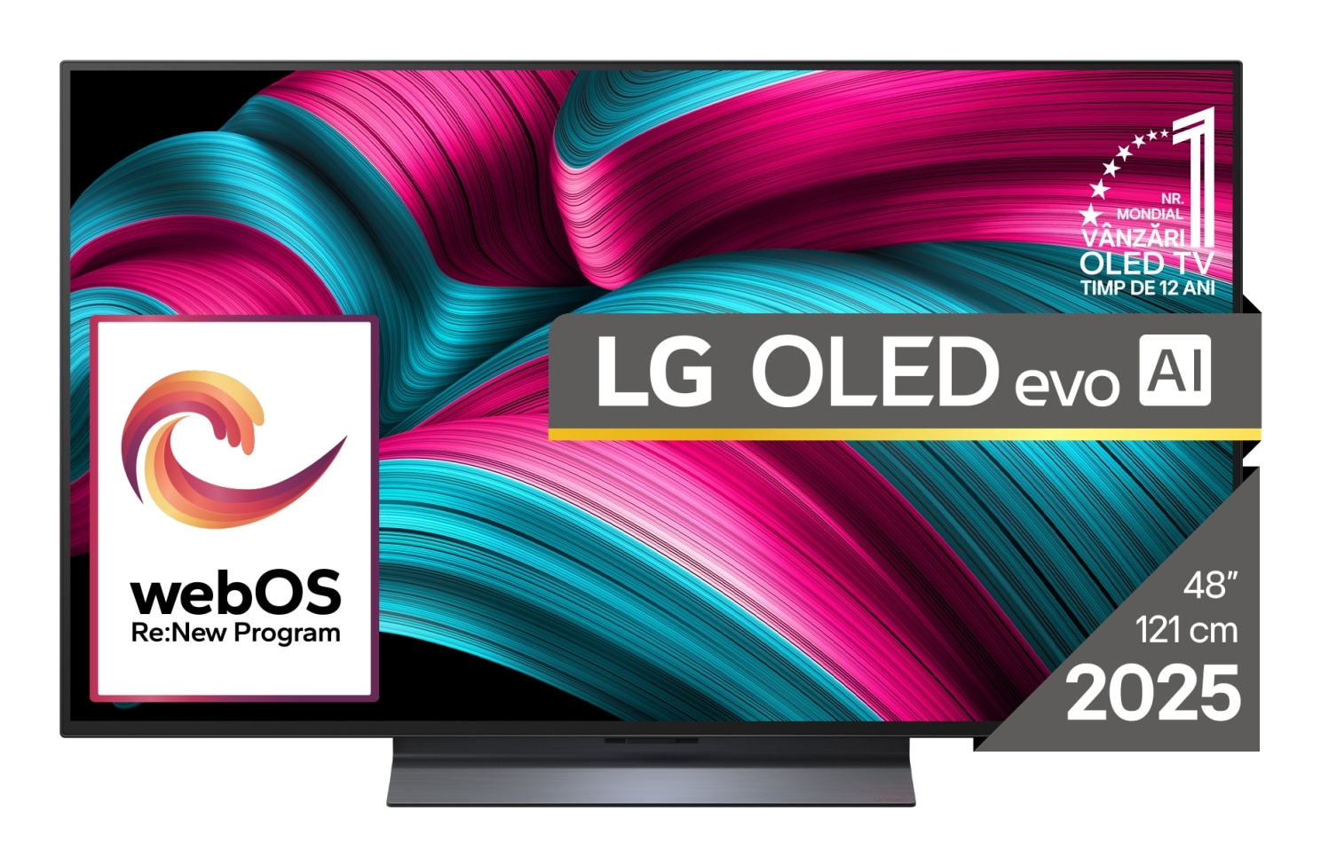 Televizor OLED LG 122 cm (48") OLED48C51LA, Ultra HD 4K, Smart TV, WiFi, CI+ "OLED48C51LA" (timbru verde 15 lei)