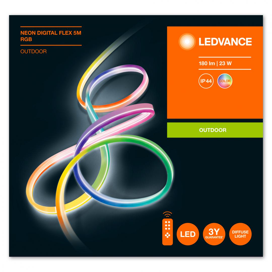 NEON DIGITALFLEX 5M REMOTE RGB IP44LEDV "000004058075504769" (timbru verde 0.45 lei)