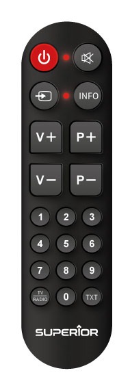 TELECOMANDA UNIVERSALA Superior, compatibila televizoare Samsung, LG, Philips, Sony, Panasonic, bateriile (2 x AAA) nu sunt incluse, negru "SUPTRB014" 44503088 (timbru verde 0.08 lei)