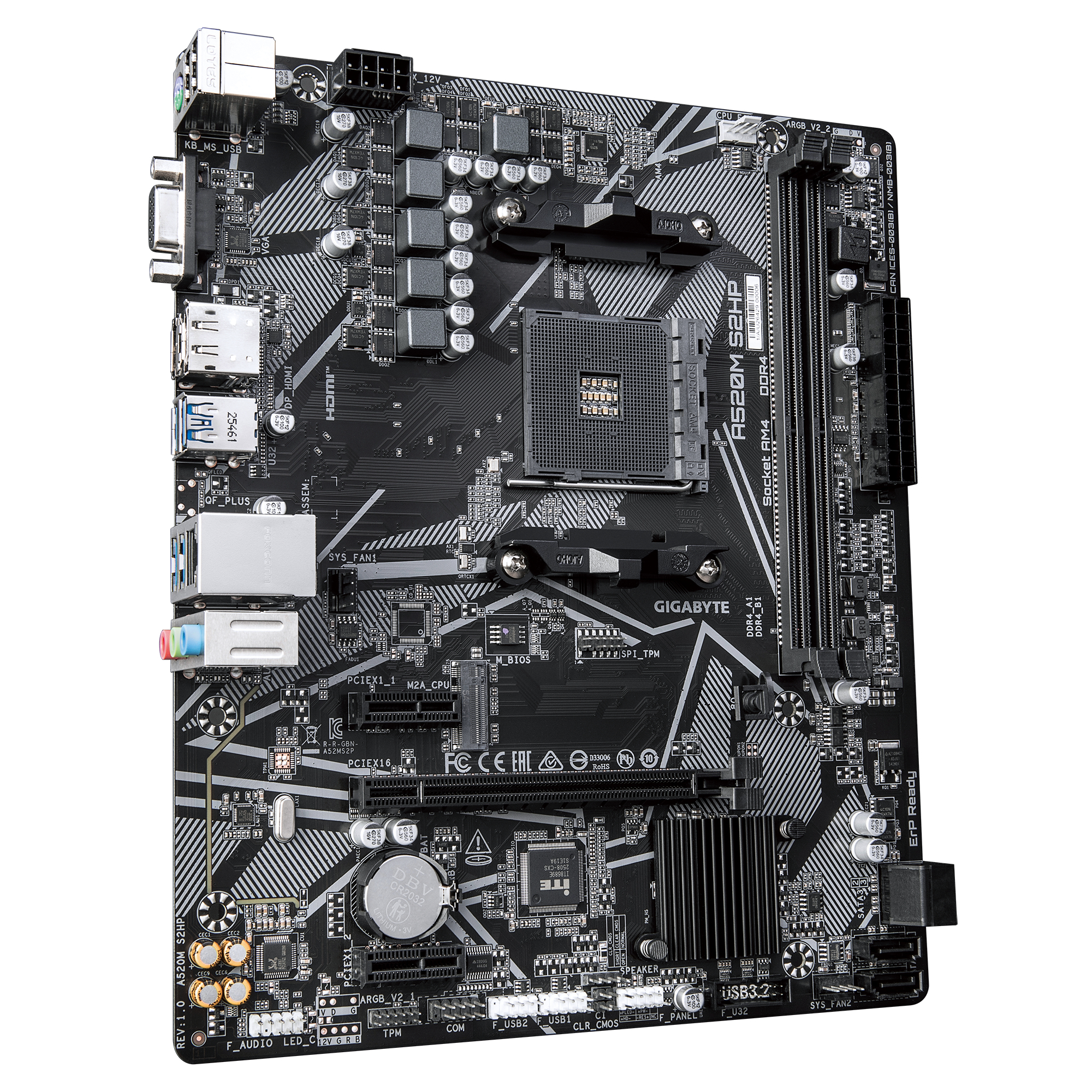 Placa de baza GIGABYTE A520M S2HP"A520M S2HP" - imagine 3