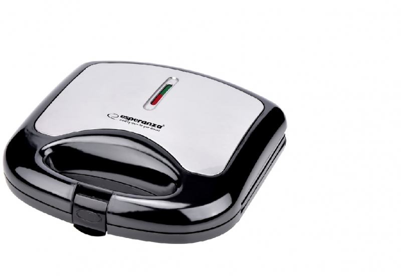 Prajitor de paine tip Sandwich maker Esperanza Asiago EKT011 1000W Negru/Gri "EKT011" (timbru verde 2 lei)