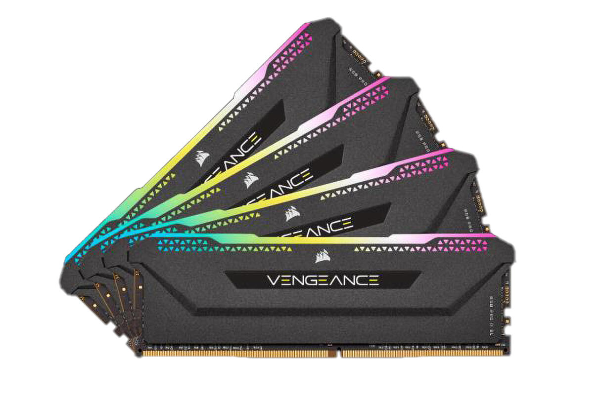 Memorie DDR Corsair DDR4 32 GB, frecventa 3600 MHz, 8 GB x 4 module, radiator, iluminare RGB, "CMH32GX4M4D3600C18"
