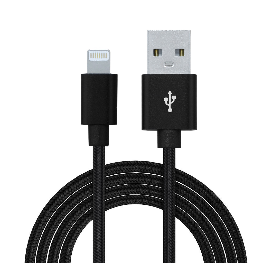 CABLU alimentare si date SPACER, pt. smartphone, USB 2.0 (T) la Lightning (T), pentru Iphone,Braided,Retail pack, 1m, black, "SPDC-LIGHT-BRD-BK-1.0" (timbru verde 0.08 lei)