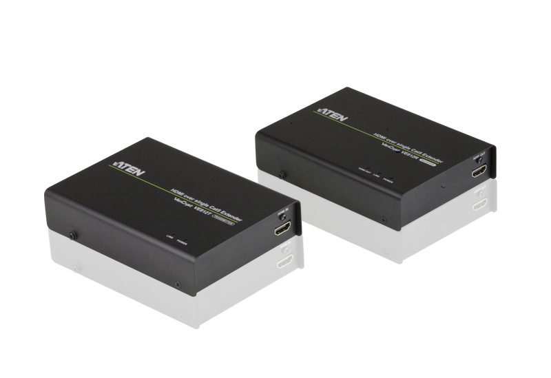 CABLU video ATEN, extender, HDMI (M) | RJ-45 la HDMI (M) | RJ-45, 4K DCI (4096x2160) la 60Hz, "VE812-AT-G" (timbru verde 0.18 lei)