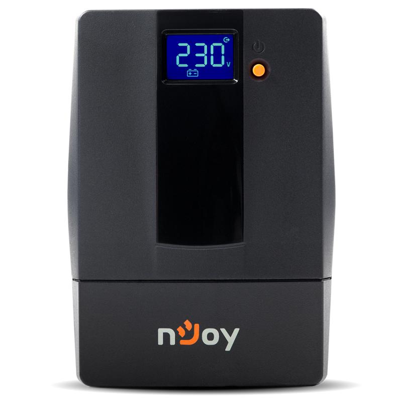 UPS NJOY, "HORUS P 600", Line Int. cu management, mini tower, 600VA/360W, AVR, Schuko x 2, 1 x baterie GP07122L, display LCD, back-up 1 - 10 min., "PWUP-LI060H1-AZ01B" (timbru verde 11 lei)