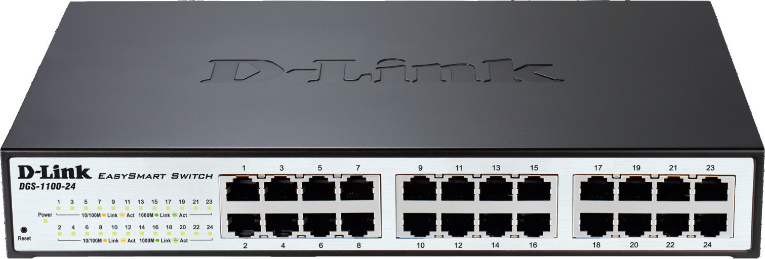 SWITCH D-LINK SMART 16 porturi Gigabit carcasa metalica, rackabil, "DGS-1100-16" (timbru verde 2 lei)