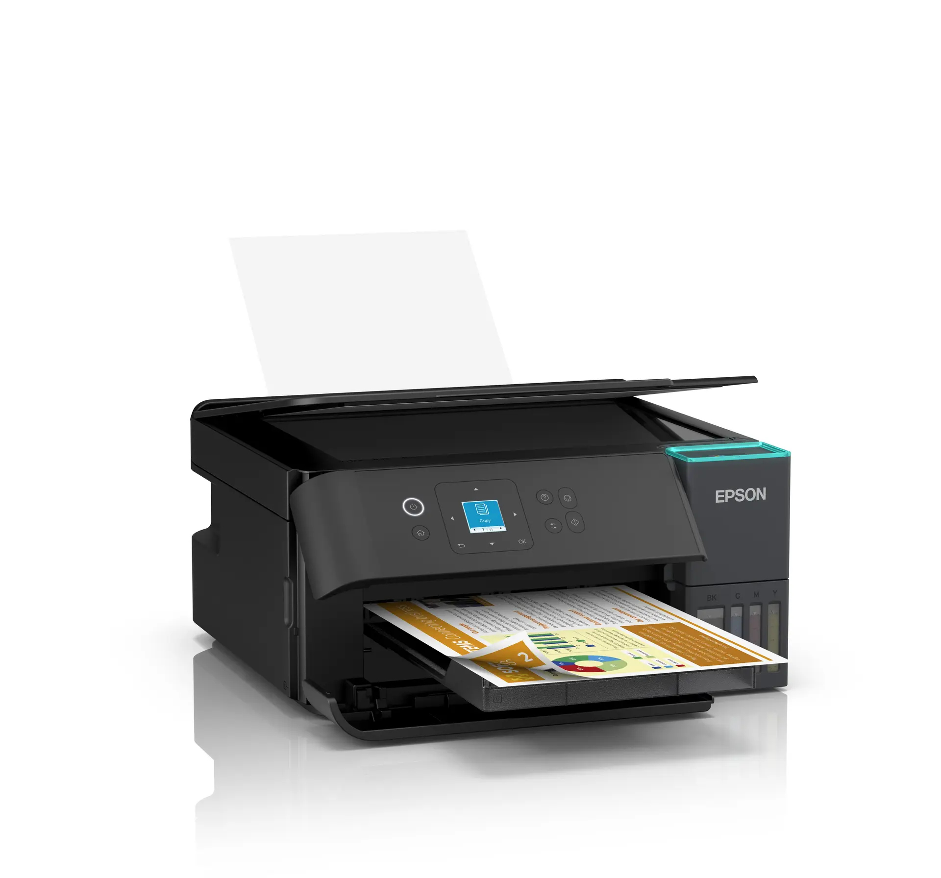 Multifunctional Inkjet CISS Color Epson L4360, A4, Functii: Impr.|Scan.|Cop., Viteza de Printare Monocrom: 33 ppm, Viteza de printare color: 20ppm, Conectivitate:USB|WiFi, Duplex:Da, ADF:Nu "C11CL41408" - imagine 3