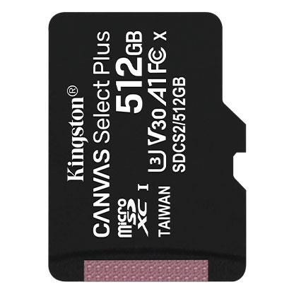 512GB micSDXC Canvas Select Plus 100R A1 C10 Single Pack w/o ADP, "SDCS2/512GBSP" (timbru verde 0.03 lei)