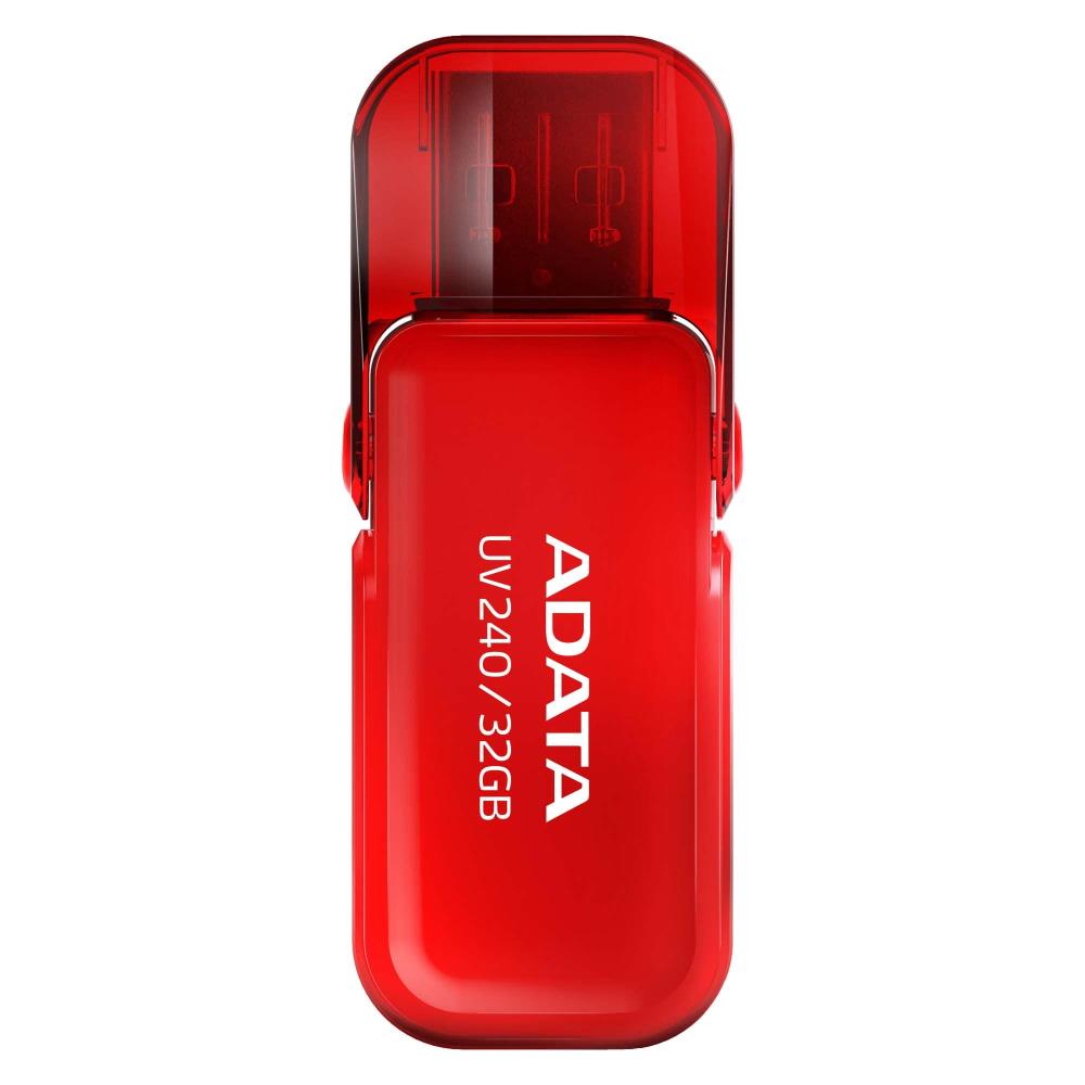 MEMORIE USB 2.0 ADATA 64GB, carcasa plastic, rosu, "AUV240-64G-RRD" (timbru verde 0.03 lei)