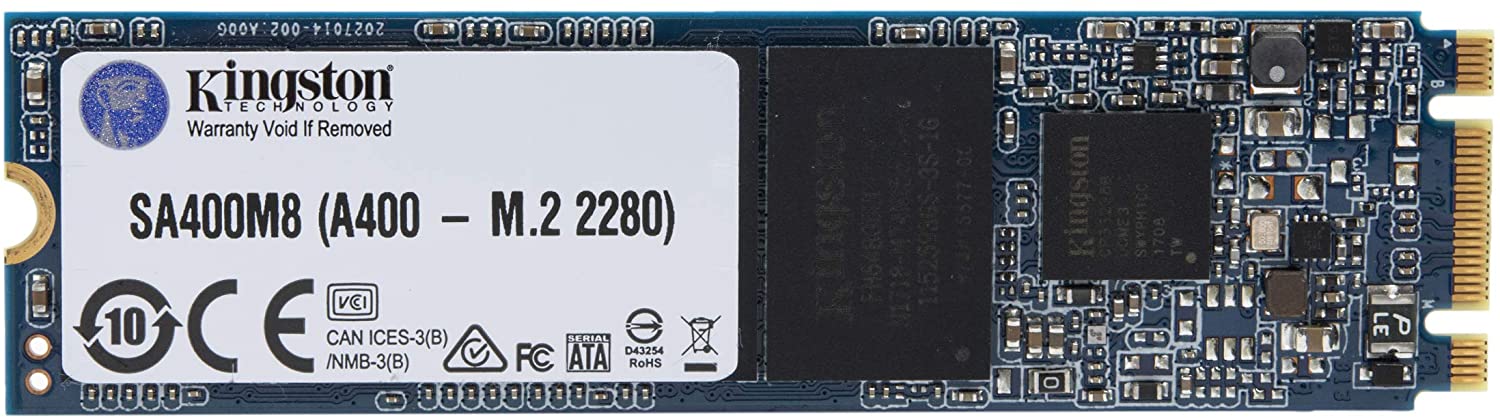 SSD KINGSTON, A400, 480 GB, M.2, S-ATA 3, 3D Nand, R/W: 500/450 MB/s, "SA400M8/480G"