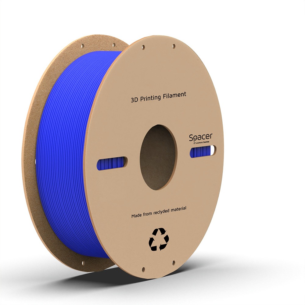 FILAMENT Spacer pt. imprimanta 3D - PLA, 1.75mm diamentru, 1Kg / bobina, aprox. 330m, topire 195-235 grC, blue, "SPPF-3DP-PLA1.75-01-BL"
