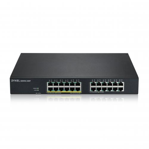 ZYXEL | GS1915-24EP-EU0101F | GS1915-24EP | Switch | Smart Managed | Layer 2 | POE | Rackmount | Porturi 12 Gigabit POE, 12 Gigabit | 130 W | Fanless | "GS1915-24EP-EU0101F" (timbru verde 2 lei)