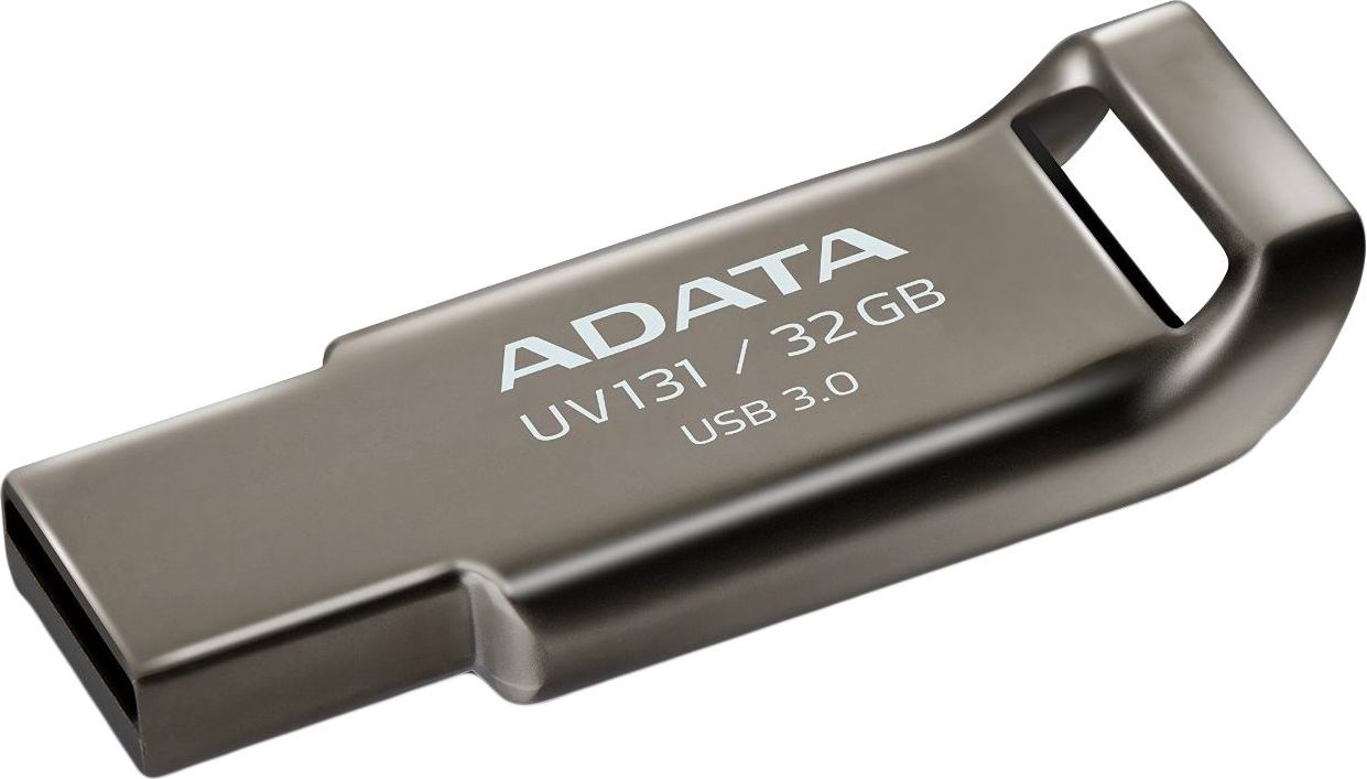 MEMORIE USB 3.2 ADATA 32 GB, profil mic, carcasa aliaj zinc, gri, "AUV131-32G-RGY" (timbru verde 0.03 lei)