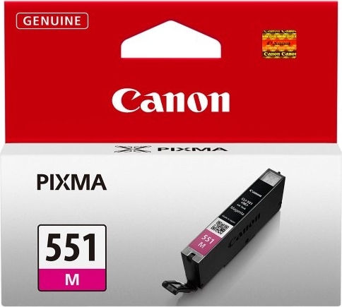 Cartus Cerneala Original Canon Magenta, CLI-551M, pentru Pixma IP-7250|8750|IX-6850|MG-5450|5550|5650|6350|6450|6650|7150|7550|MX-725|925, 7ml, (timbru verde 0.15 lei), "BS6510B001AA"