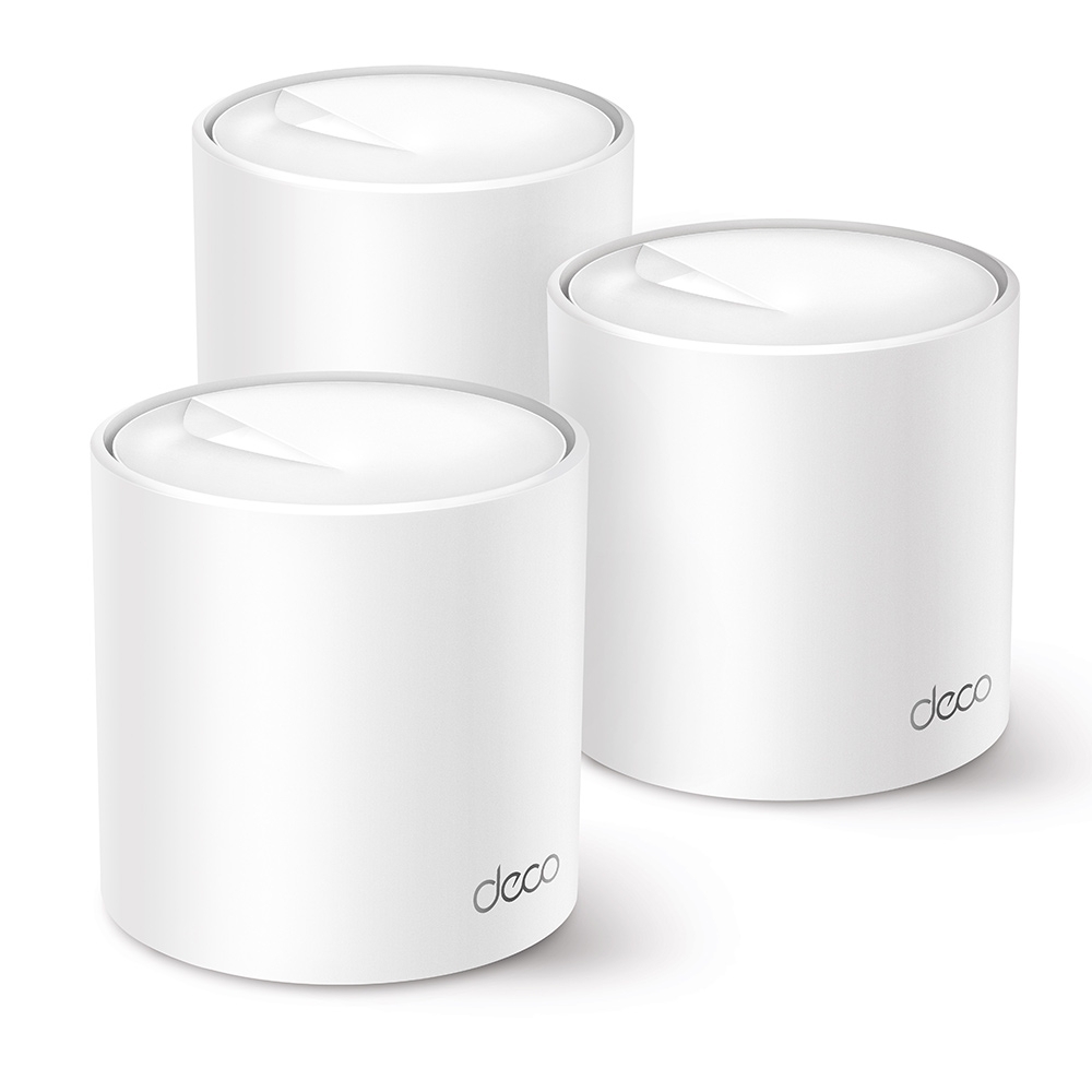 MESH TP-LINK, wireless, router AX3000, pt interior, 3000 Mbps, port LAN, WAN, 2.4 GHz | 5 GHz, antena interna x 2, standard 802.11ax, "Deco X50(3-pack)" (timbru verde 2.00 lei)