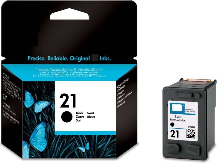 Cartus Cerneala Original HP Black, nr.21, pentru DJ3920|3940|D1360|14xx|F2180|2275|22xx, , (timbru verde 0.15 lei), "C9351AE"