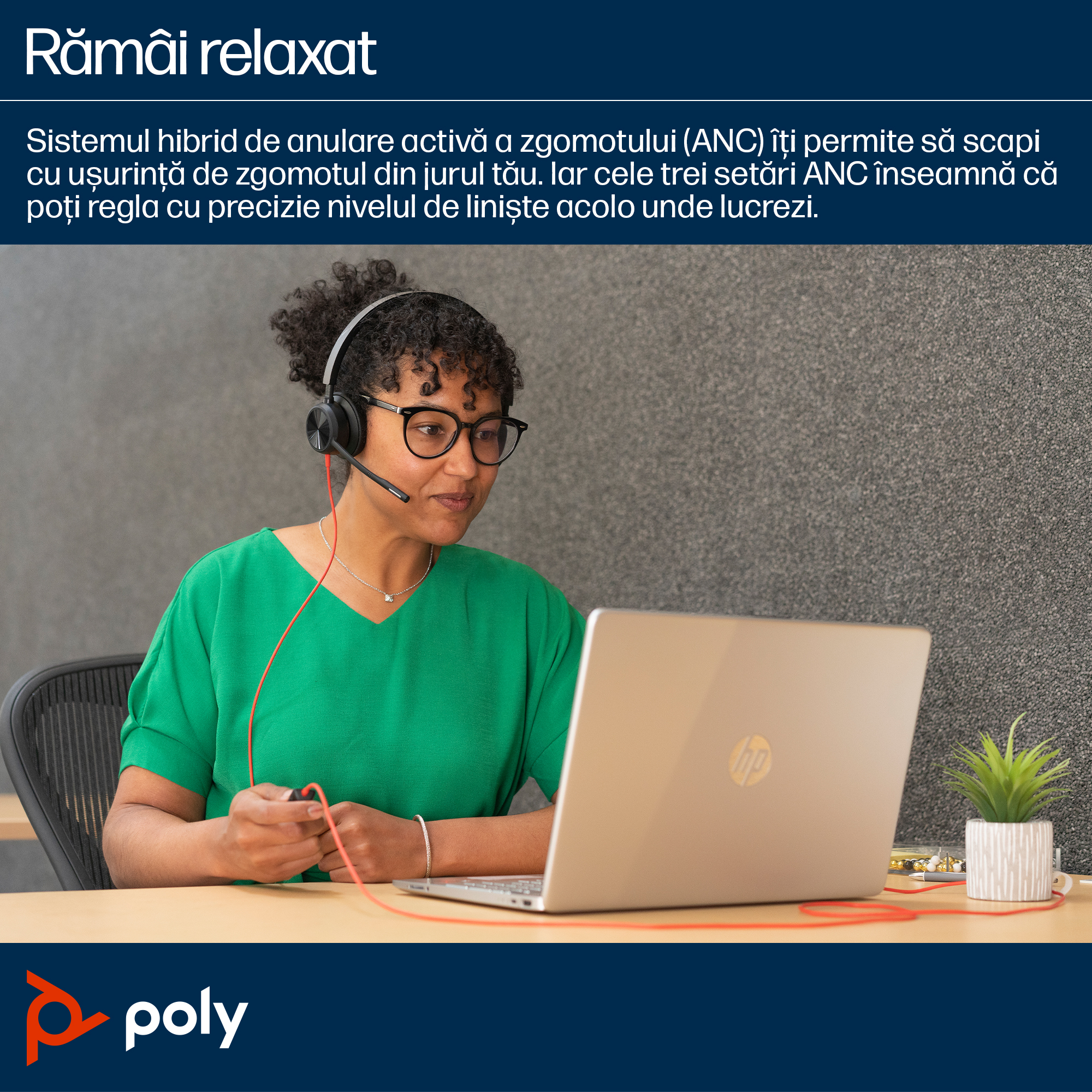 Poly BW 8225 Stereo USB-C HS +USB-C/A"8X223AA" - imagine 6