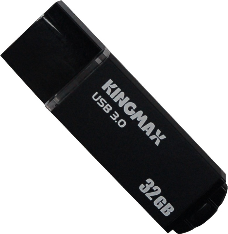 MEMORIE USB 3.0 KINGMAX 32 GB, cu capac, carcasa aluminiu, negru, "KM-MB03-32GB/BK" (timbru verde 0.03 lei)