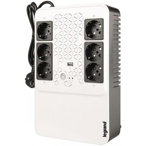 UPS LEGRAND, "Keor Multiplug", Line Int. cu management, brick, 800VA/480W, AVR, Schuko x 6, nespecificat x baterie nespecificat, back-up 1 - 10 min., "LN310082" (timbru verde 11 lei)