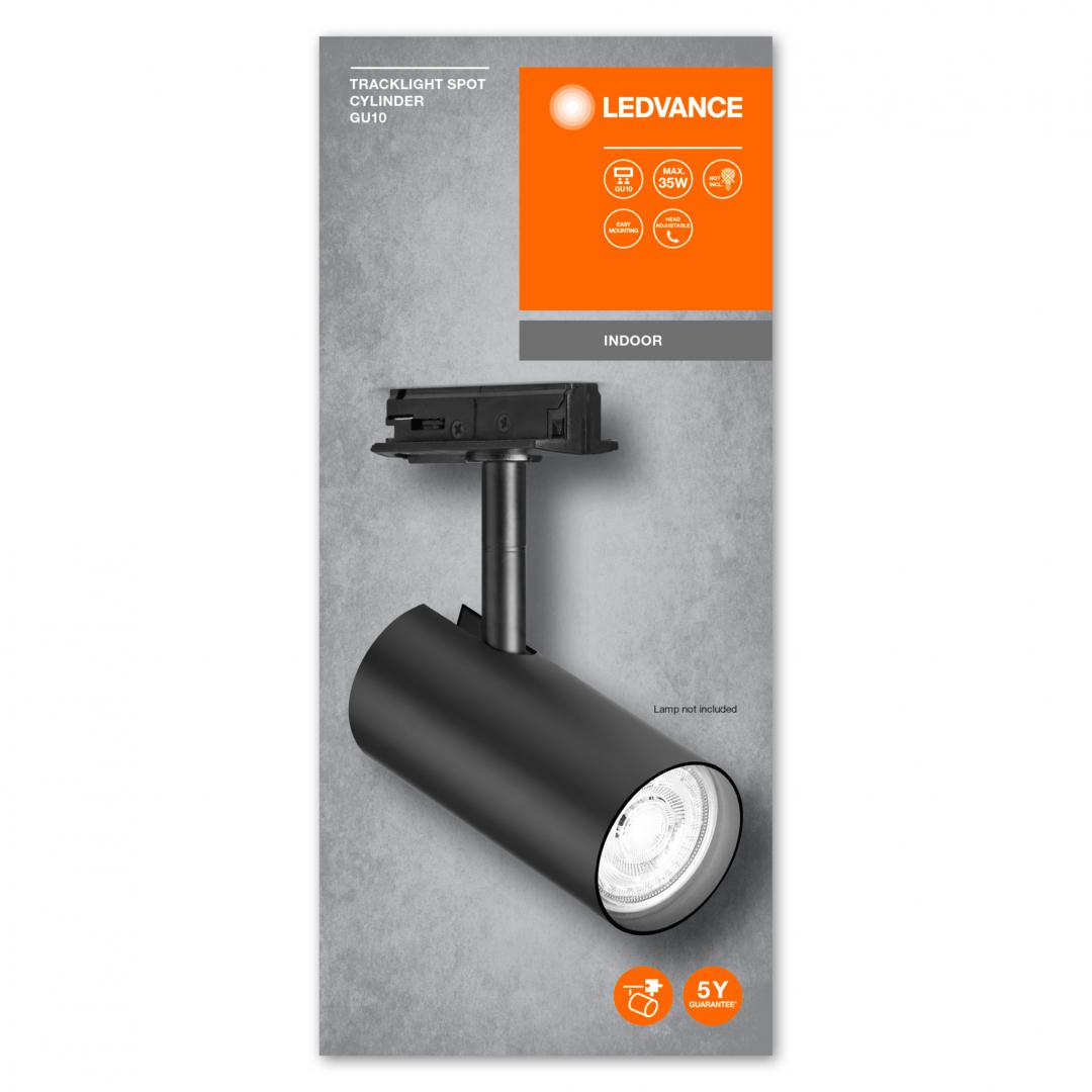 TRACKLIGHT SPOT CYLINDER BK GU10 LEDV "000004058075756625" (timbru verde 0.8 lei)