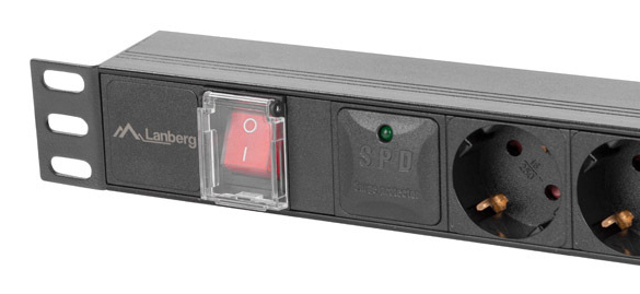 Unitate alimentare PDU 19", 5 prize ng "PDU-05F-0200-IEC-BK" (timbru verde 0.8 lei)