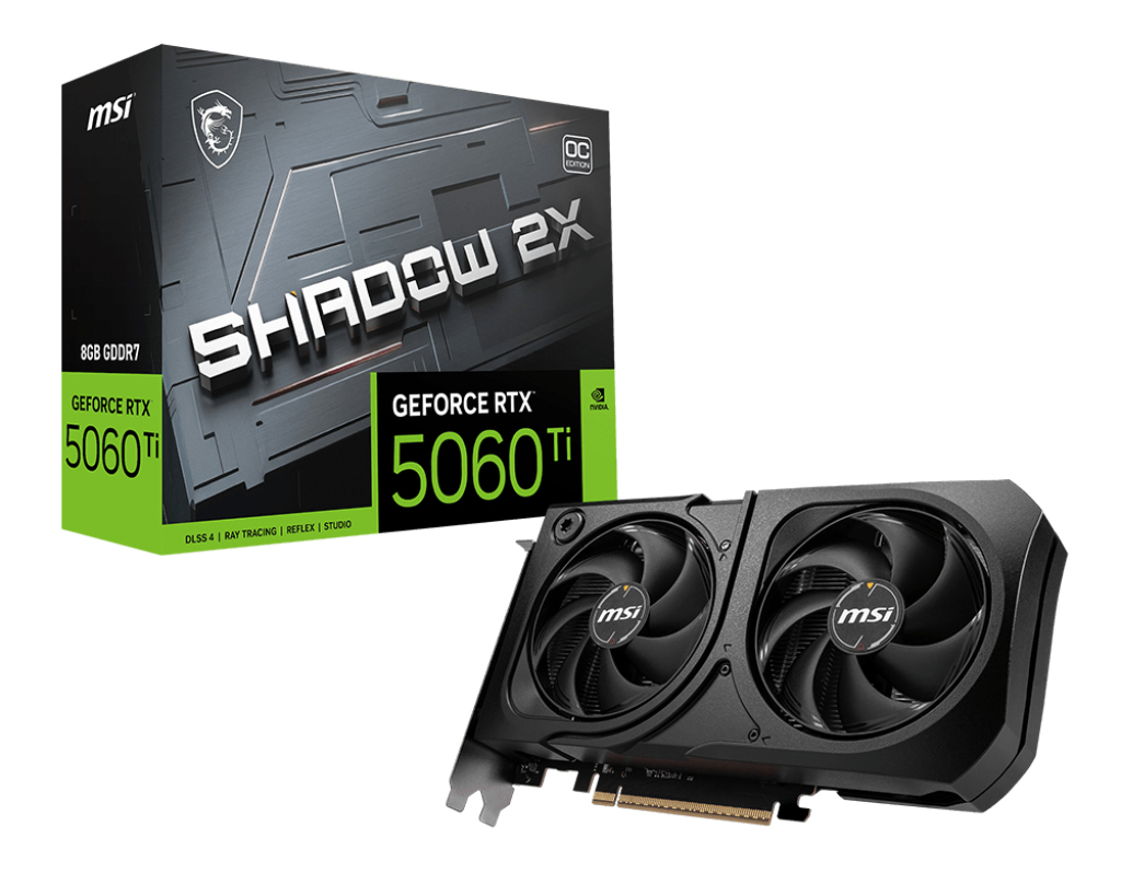 MSI GeForce RTX 5060 Ti 8G SHADOW 2X OC PLUS "RTX 5060 TI 8G SHADOW 2X OC PLUS BULK"
