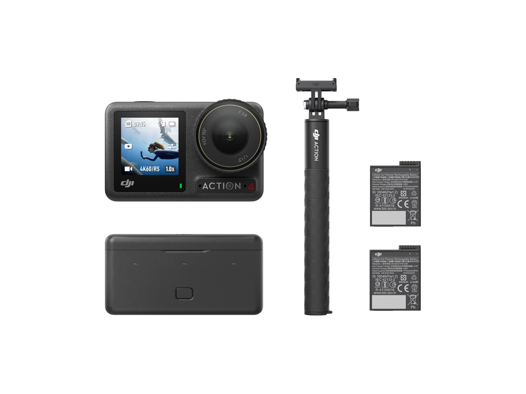Camera de actiune DJI Osmo Action 4 Adventure Comb4K60, 10MP, 3 Axe, Rocksteady 3.0, 145g "CP.OS.00000270.01" (timbru verde 1.20 lei)