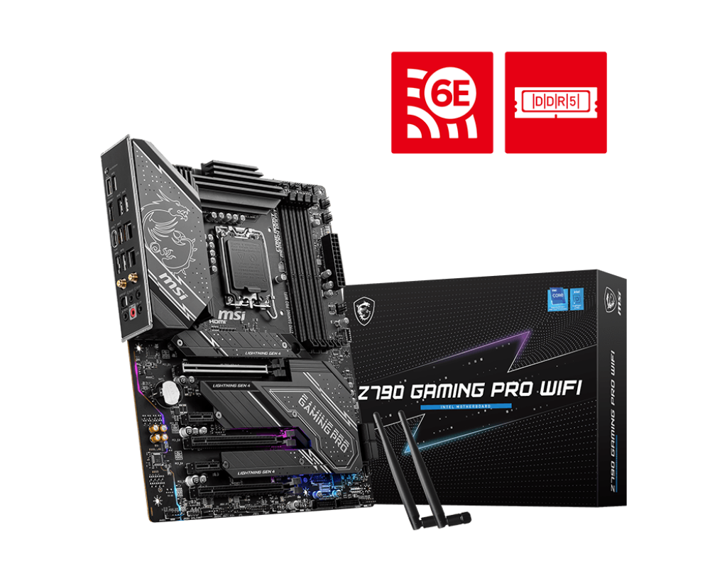 MSI Z790 GAMING PRO WIFI INTEL Z790 Supports 12th/13th Gen Intel Core Processors Pentium Gold and Celeron Processors "Z790 GAMING PRO WIFI"