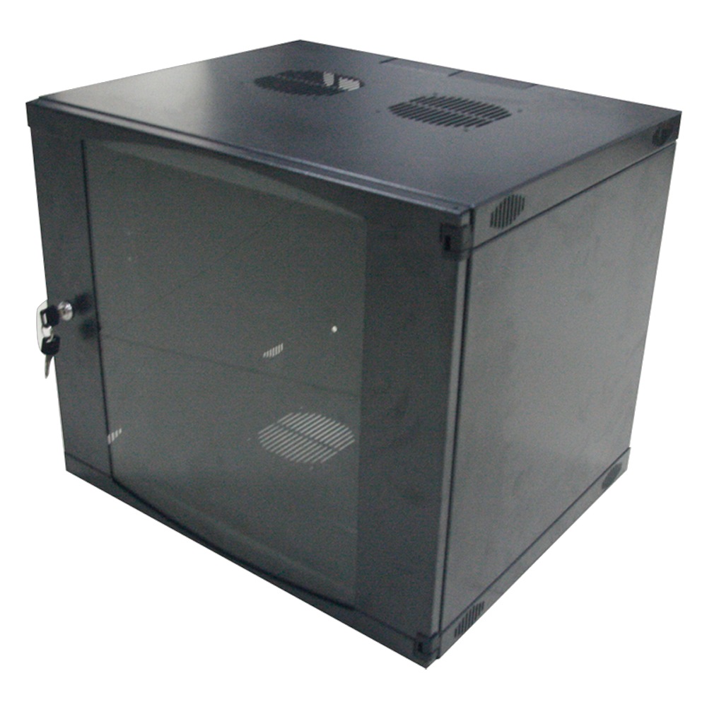 CABINET 19" LOGILINK 15U 540 x450mm, fixare pe perete, Flatpack (dezasamblat), Black, usa sticla cu blocare, otel 1.2mm, sarcina maxima 30Kg, "W15F64B"