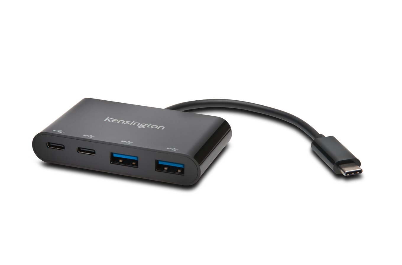 HUB extern KENSINGTON, porturi USB: USB 3.0 x 2, USB 3.1 Type C x 2, conectare prin USB 3.1 Type C, cablu 0.1 m, negru, "K39124EU" (timbru verde 0.8 lei)