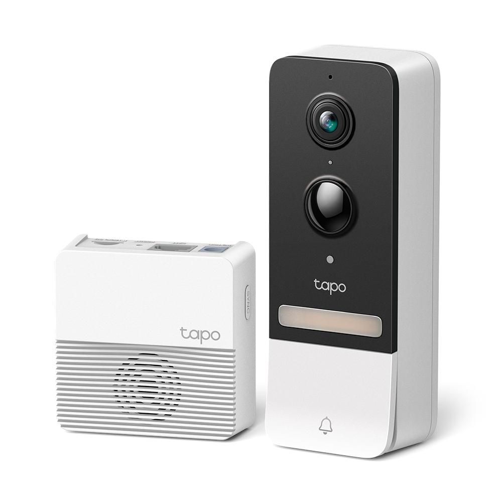 SONERIE VIDEO Smart TP-LINK, rezolutie 2K, 5 Mpix, night vision color, alarma antifurt, IP64, acumulator 6700mAh "Tapo D230S1" (timbru verde 0.8 lei)