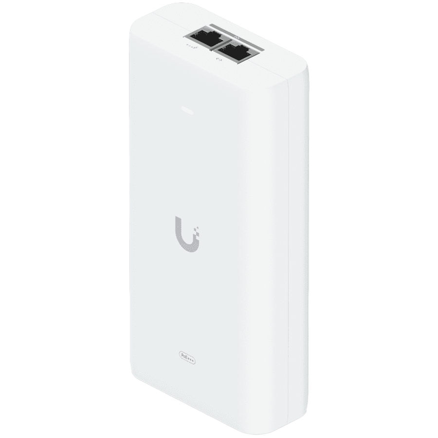 Ubiquiti UniFi 10G PoE+++ Adapter (90W), can power UniFi PoE+++ devices, and provide a Multi-Gigabit LAN connection, Contains RJ45 data input, AC cable with earth ground, and PoE+++ output "UACC-POE-PLUSPLUSPLUS-10G-EU" (timbru verde 0.8 lei)