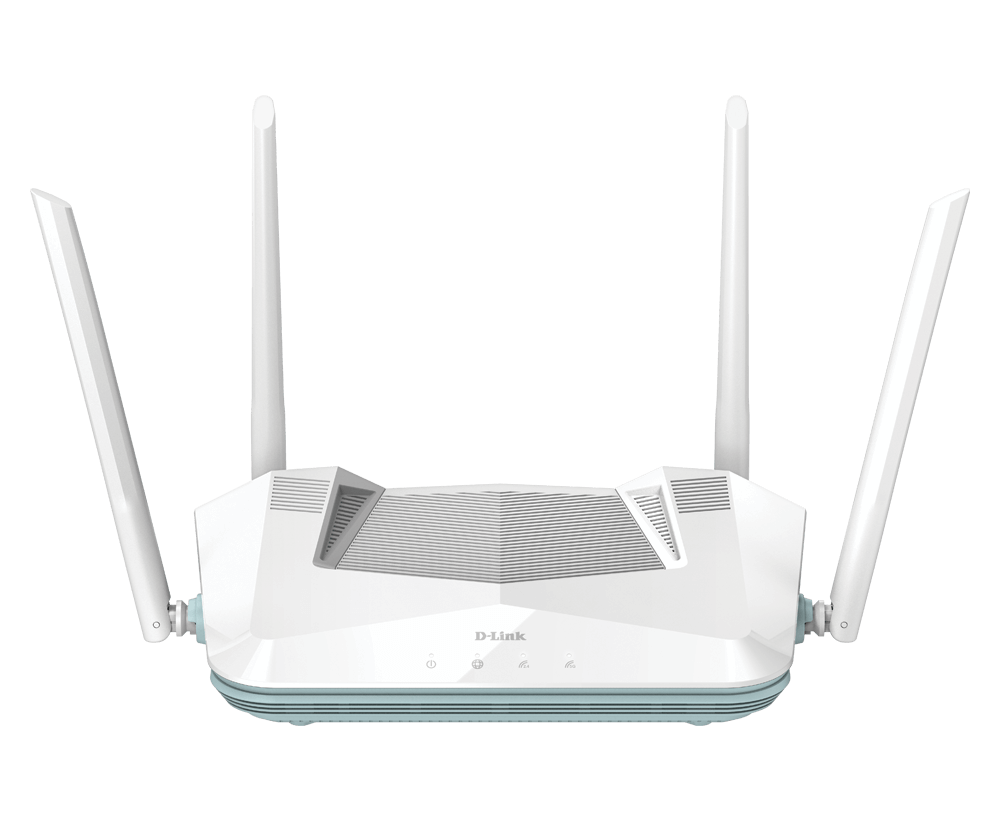 ROUTER D-Link wireless AX3200,1 x WAN Gigabit, 4 porturi LAN Gigabit, 2.4 Ghz/5 Ghz dual band, 4 antene externe, WI-FI 6 "R32" (timbru verde 0.8 lei)