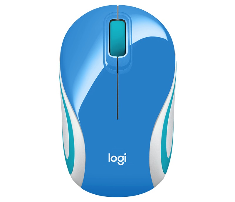 MOUSE LOGITECH, "M187", PC sau NB, wireless, 2.4GHz, optic, 1000 dpi, butoane/scroll 3/1, , albastru, "910-002733" (timbru verde 0.18 lei)