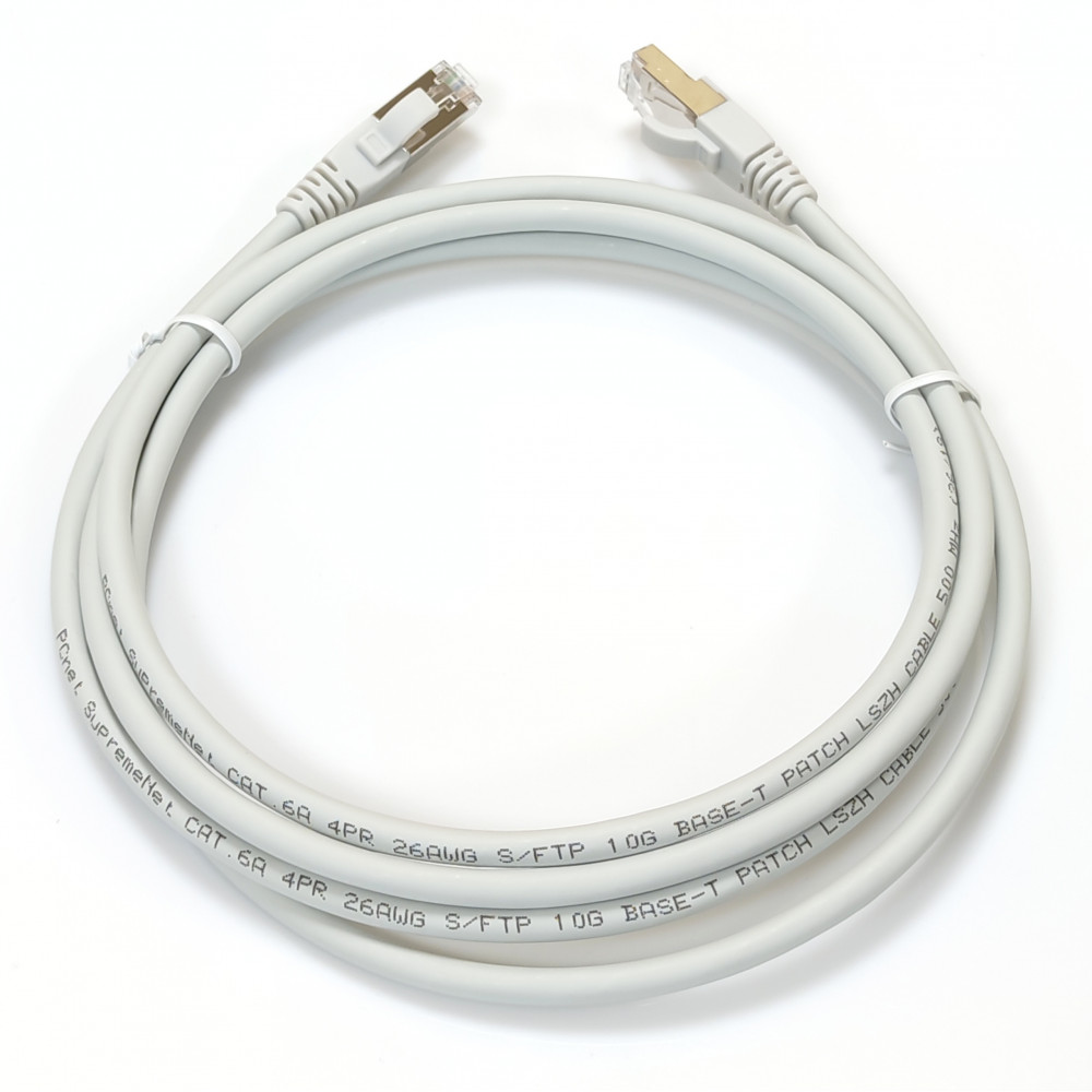 PATCH CORD S/FTP SPACER Cat6, cupru-aluminiu, 5 m, alb, AWG26, "SPPC-SFTP-CAT6-5M" (timbru verde 0.18 lei)