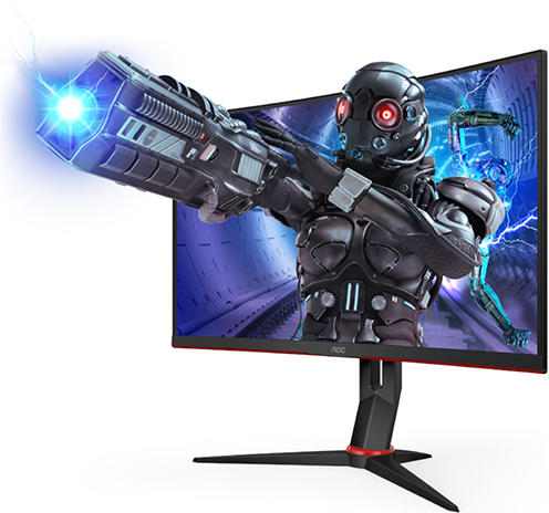 MONITOR AOC 27 inch, Gaming, VA, Full HD (1920 x 1080), curbat, 300 cd/mp, 0.5 ms, DisplayPort | HDMI x 2, "C27G2ZE/BK" (timbru verde 7 lei)