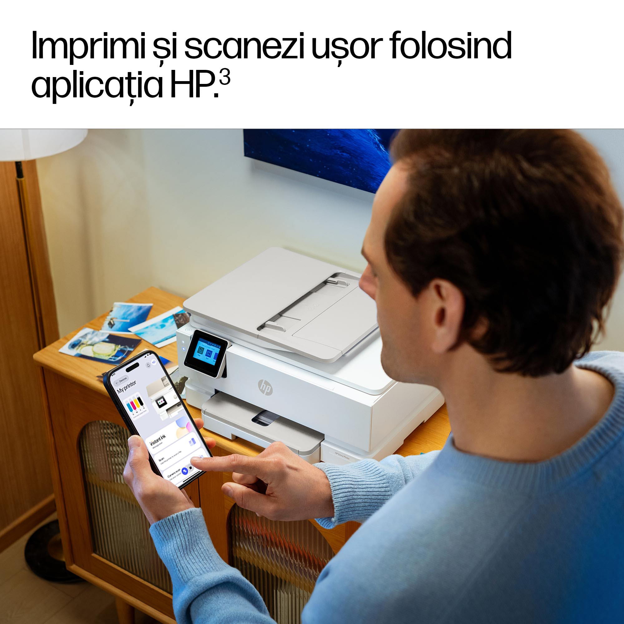 Multifunctional InkJet Color HP, ENVY PHOTO 7930, A4, Functii: Impr.|Scan.|Cop., Vit.Print. 15ppm, Conectivitate:USB|WIFI, Duplex:Da, ADF:ADF(incl.TV 8lei) "B63K5B" - imagine 8