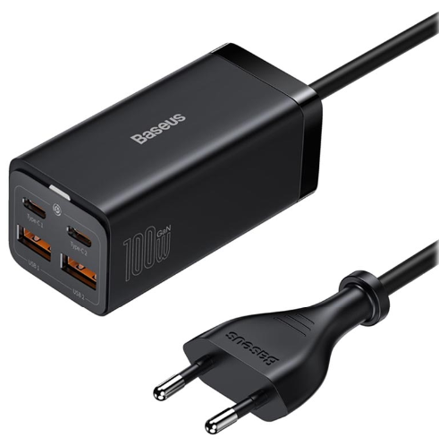 INCARCATOR retea Baseus GaN3 Pro, Quick Charge 100W, 2 x USB, 2 x USB Type-C, negru "CCGP000101" (timbru verde 0.18 lei) - 6953156209053