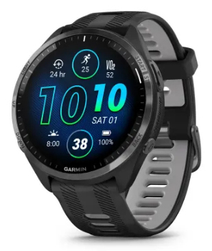 Smartwatch Garmin Forerunner 965 GPS, 47mm, Ecran AMOLED 1.4", Bluetooth, Wi-Fi, 32GB Flash, Giroscop, Termometru, Monitorizare avansata somn, 5 ATM (Negru) "010-02809-10" (timbru verde 0.18 lei)