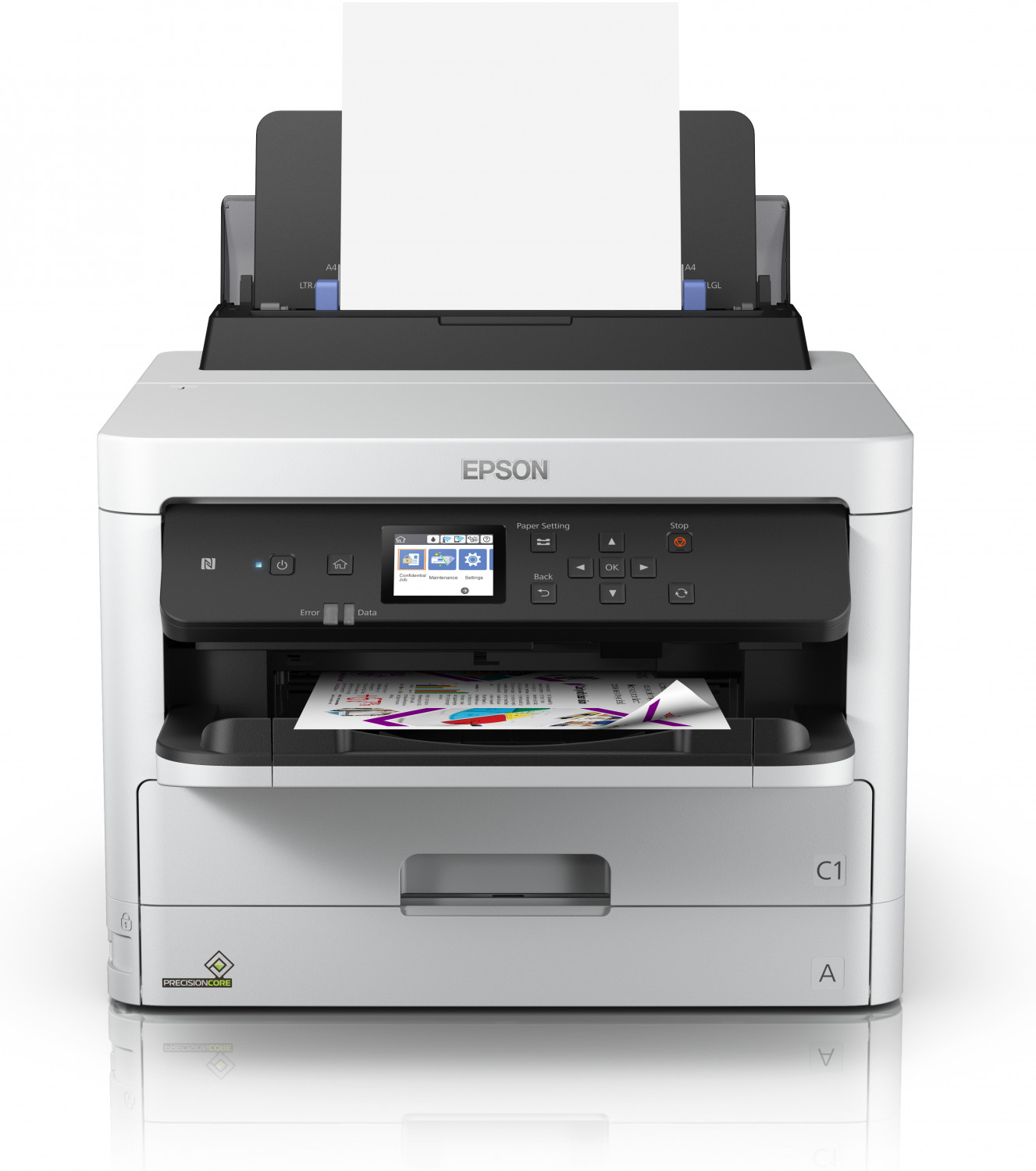 Imprimanta Inkjet Color Epson WF-C5210DW,A4,Functii: Impr., Vit de Print Mono:24 ppm, Vit de print color:24 ppm, Conectiv:USB|Retea|WiFi, Duplex:Da,ADF:Nu(timbru verde 40 lei), "C11CG06401"