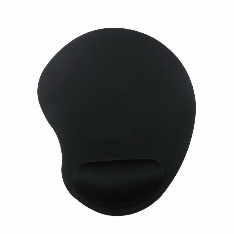 MousePAD GEMBIRD, cauciuc si material textil, 240 x 200 x 4 mm, suport ergonomic, negru, "MP-ERGO-01"