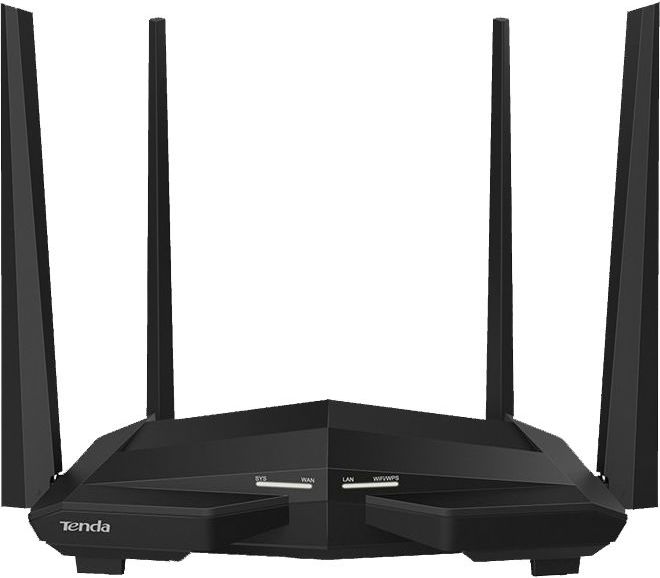 ROUTER Tenda wireless 1200Mbps, 1 x WAN Gigabit, 3 x LAN Gigabit, 4 antene externe, Dual Band AC1200 "AC10" (timbru verde 0.8 lei)