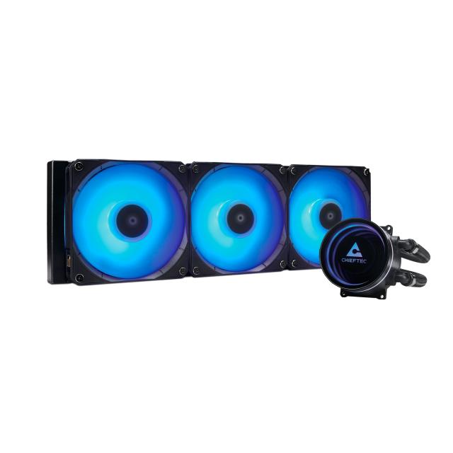 COOLER Chieftec "Iceberg 360 RGB", skt. Intel si AMD, racire cu lichid, 3 x 120mm, 500 - 2200 RPM, iluminare RGB - infinity mirror cooling block, ventilatoare RGB, negru "CLC-360-RGB" (timbru verde 2.00 lei)