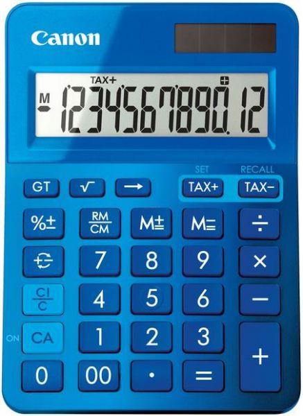 Calculator de birou CANON, LS-123K BL, ecran 12 digiti, alimentare solara si baterie, display LCD, functie business, tax si conversie moneda, albastru, "BE9490B001AA" (timbru verde 0.18 lei)