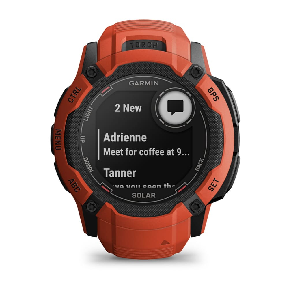 Smartwatch Instinct 2X Solar 2.79cm (1.1") MIP, 50mm, Digital, 176x176px, Touchscreen Graphite GPS (satellite), Rosu"010-02805-01" - imagine 7